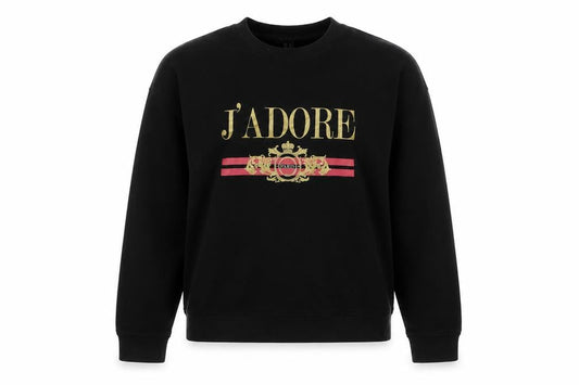 New Look Womens Black Cotton Pullover Sweatshirt Size 8 Pullover - J'adore
