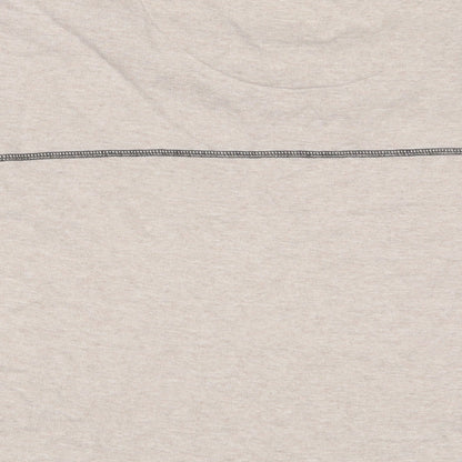Brand and care label for Blood Brother women’s beige cotton pullover sweatshirt, size S, pullover - embroidered