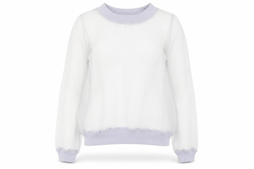 Gamorous Womens Blue Polyester Pullover Sweatshirt Size M Pullover