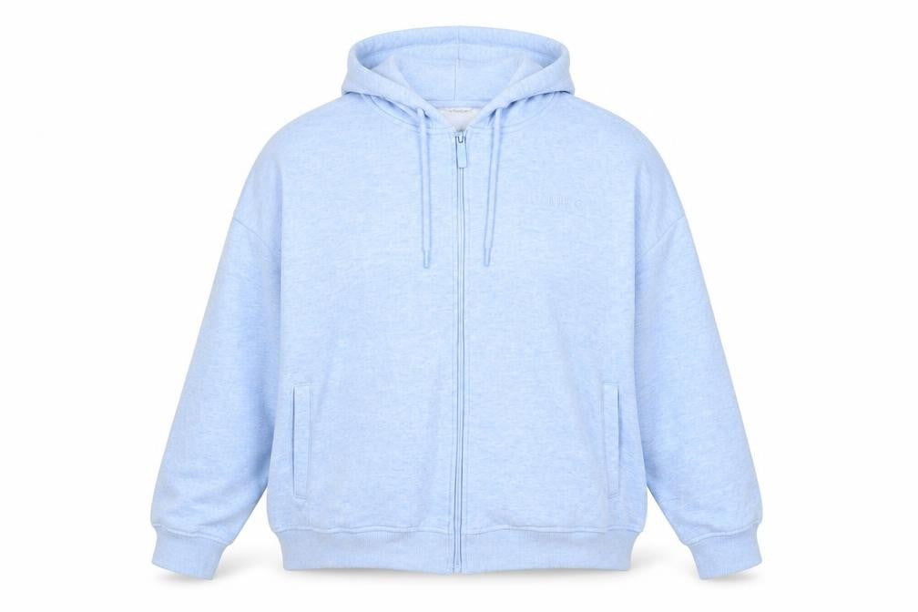 USA Pro Womens Blue Cotton Full Zip Hoodie Size 14 Zip - Logo, Embroidered