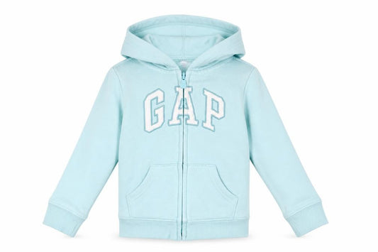 Gap Girls Blue Cotton Full Zip Hoodie Size 3 Years Zip