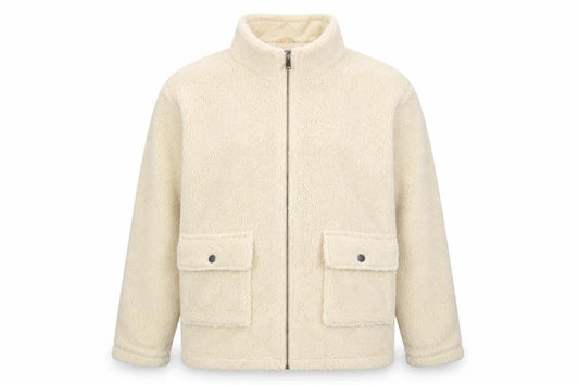 Le Breve Mens Beige Jacket Size L Zip