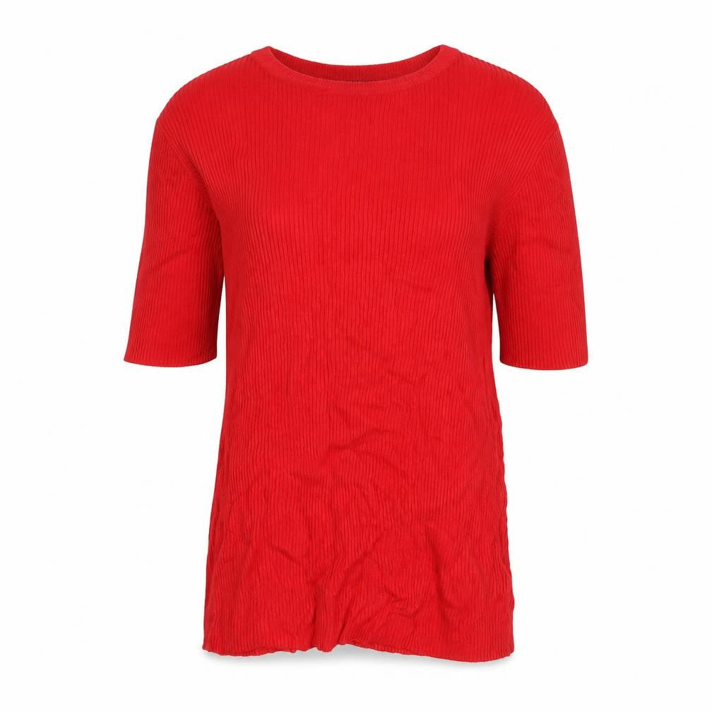 Marks & Spencer Womens Red Crew Neck Viscose Pullover Jumper Size 12