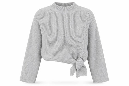 Parallel Womens Grey Crew Neck Acrylic Pullover Jumper Size S