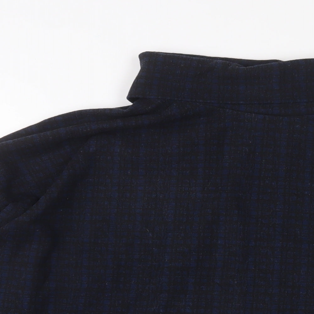 NEXT Womens Blue Plaid Polyester Pullover Sweatshirt Size 20 Pullover