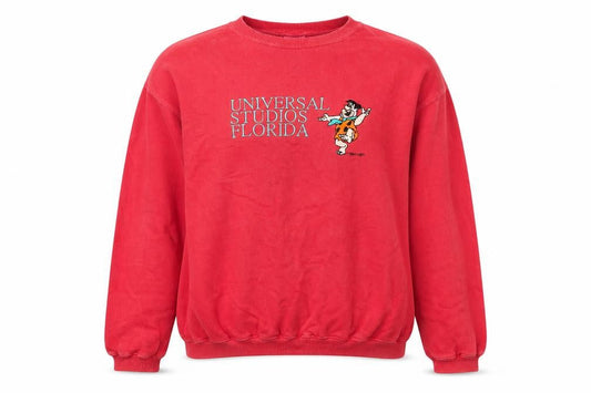 Somers Womens Pink Cotton Pullover Sweatshirt Size L Pullover - Universal Studios Florida Fred Flintstone