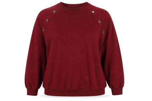 JD Williams Womens Red Cotton Pullover Sweatshirt Size 16 Pullover