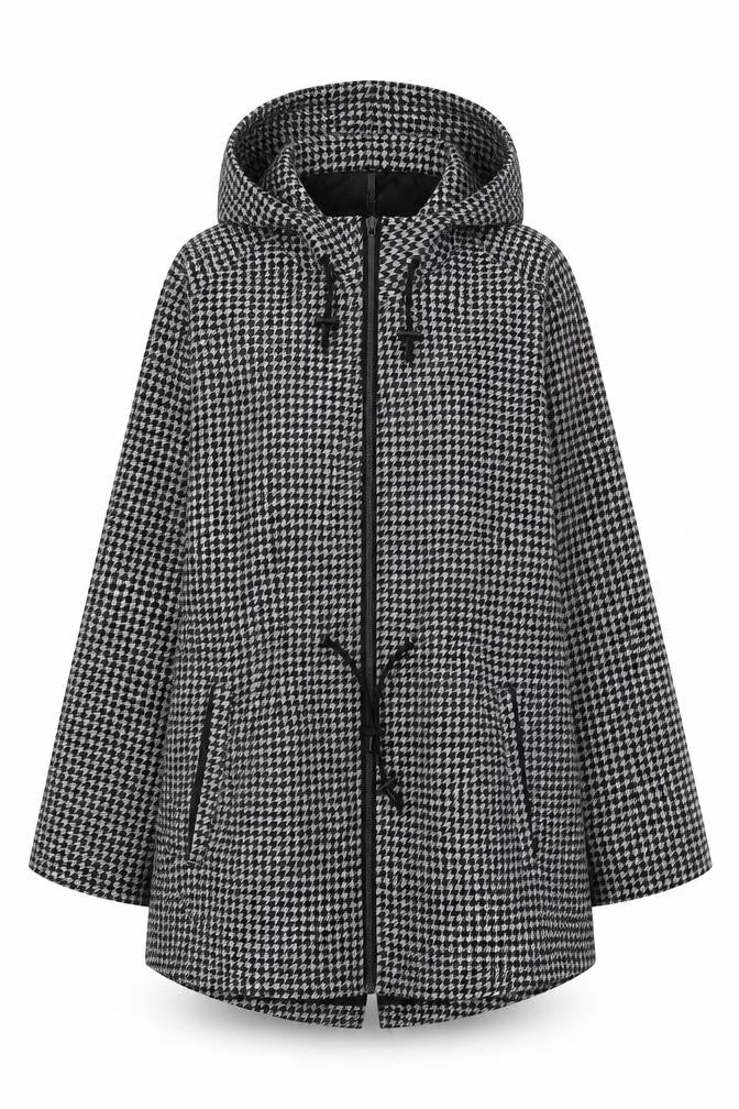 Jones Womens Black Herringbone Jacket Size M Zip