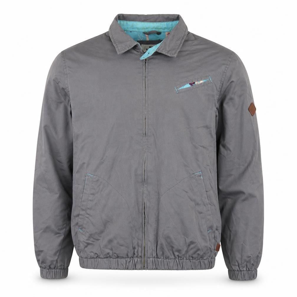 Bellfield Mens Grey Bomber Jacket Jacket Size M Zip