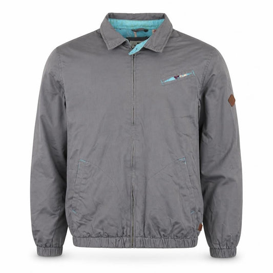 Bellfield Mens Grey Bomber Jacket Jacket Size M Zip