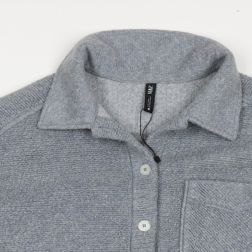 Zara Womens Grey Jacket Size M Button