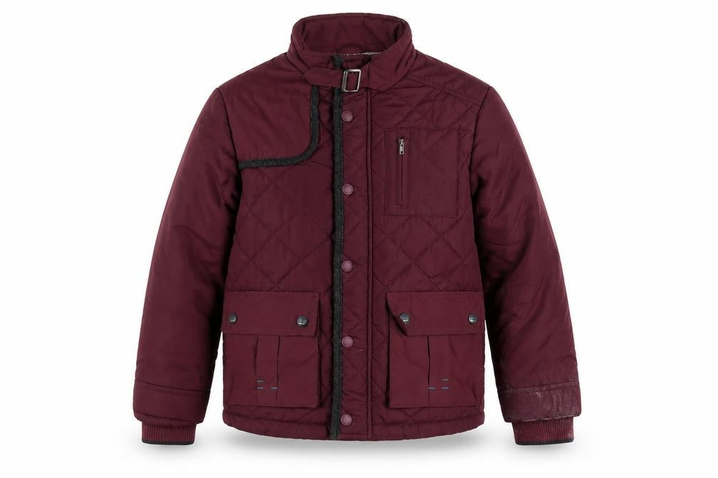 Baker Boys Red Quilted Jacket Size 9 Years Zip