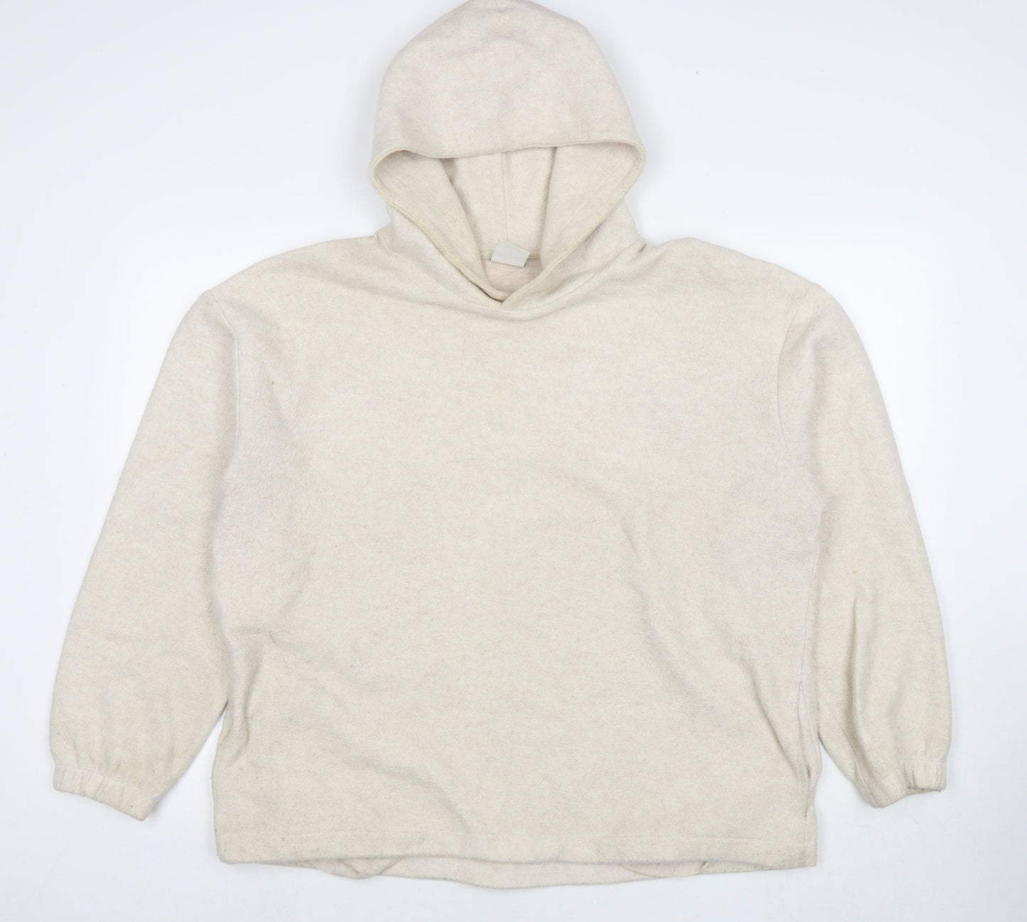 Zara Womens Beige Polyester Pullover Hoodie Size M Pullover