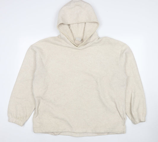 Zara Womens Beige Polyester Pullover Hoodie Size M Pullover