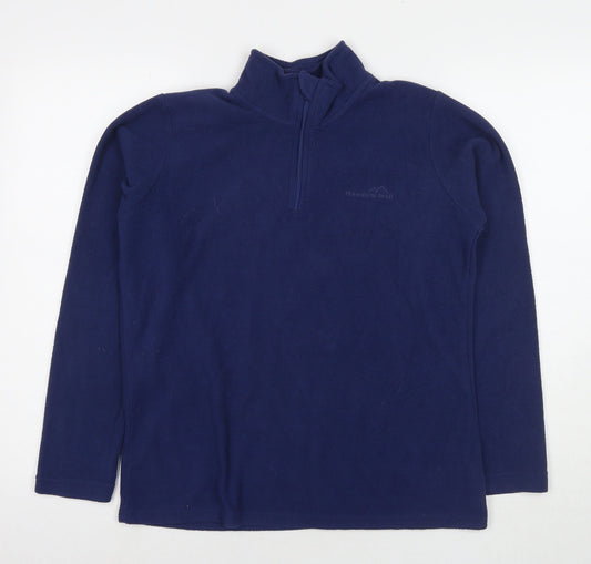 Freedom Trail Womens Blue Polyester Pullover Sweatshirt Size 10 Zip