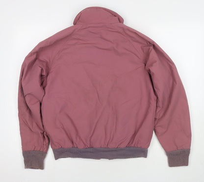 Back view of Maine New England women’s pink bomber jacket jacket, size M, zip