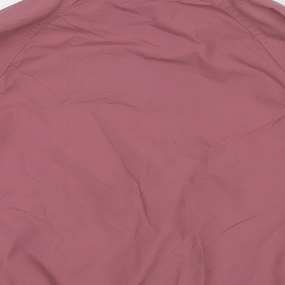 Brand and care label for Maine New England women’s pink bomber jacket jacket, size M, zip