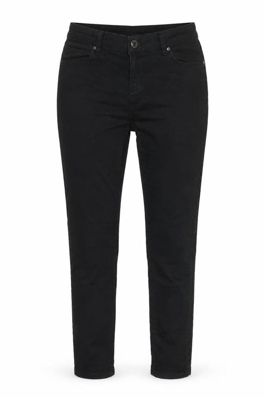 Collezione Womens Black Cotton Blend Tapered Jeans Size 10 L26 in Regular Zip
