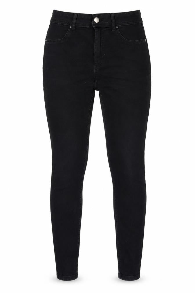 JDY Womens Black Cotton Blend Tapered Jeans Size 30 in L34 in Regular Zip