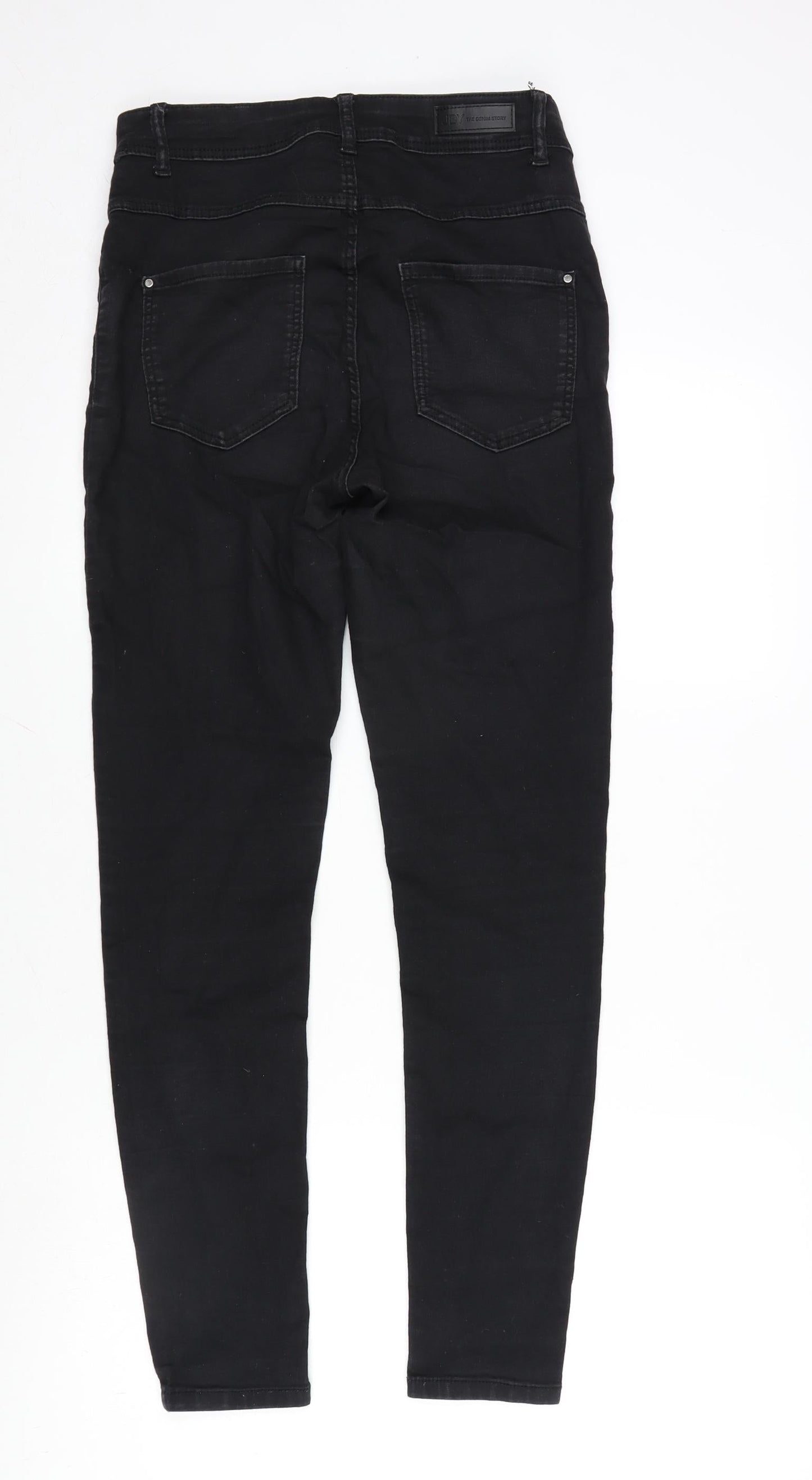 JDY Womens Black Cotton Blend Tapered Jeans Size 30 in L34 in Regular Zip