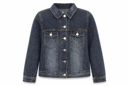 915 Girls Blue Military Jacket Jacket Size 10-11 Years Button