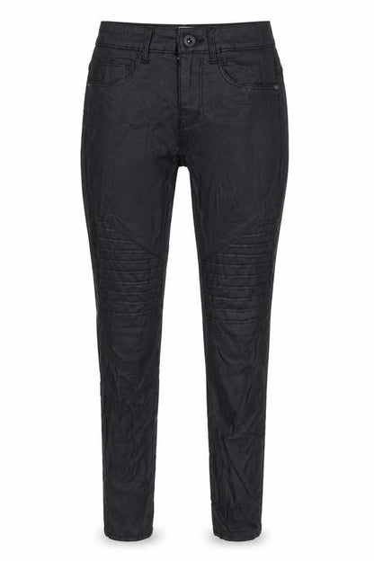 Front view of Only women’s black polyester blend trousers, size S, 28-inch leg regular zip