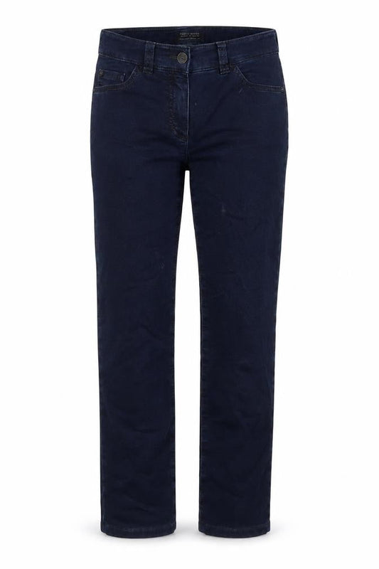 Gerry Weber Womens Blue Cotton Straight Jeans Size 8 L26 in Regular Button