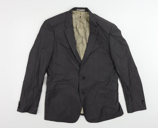 NEXT Mens Grey Wool Jacket Suit Jacket Size 42 Regular