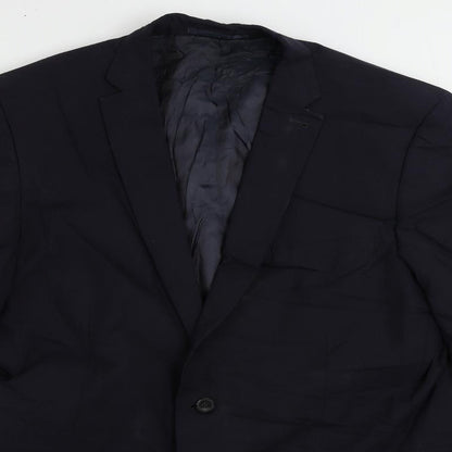 Next Mens Blue Wool Jacket Suit Jacket Size 44 Regular