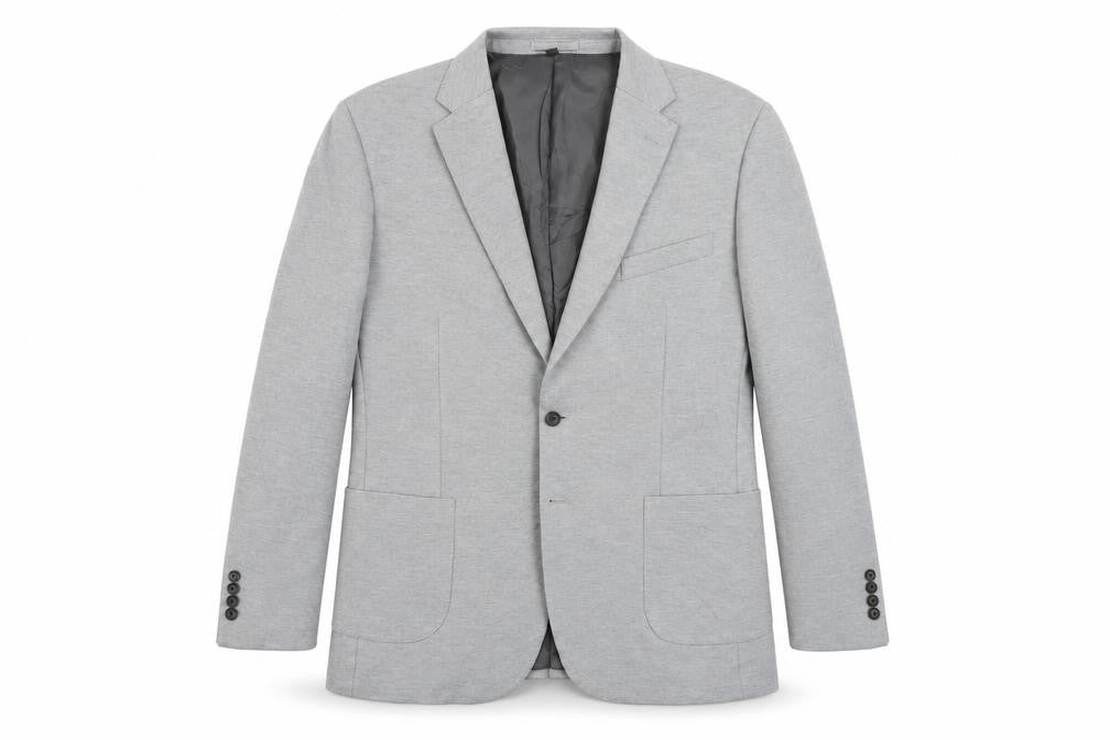 Marks & Spencer Mens Grey Polyamide Jacket Suit Jacket Size 46 Regular