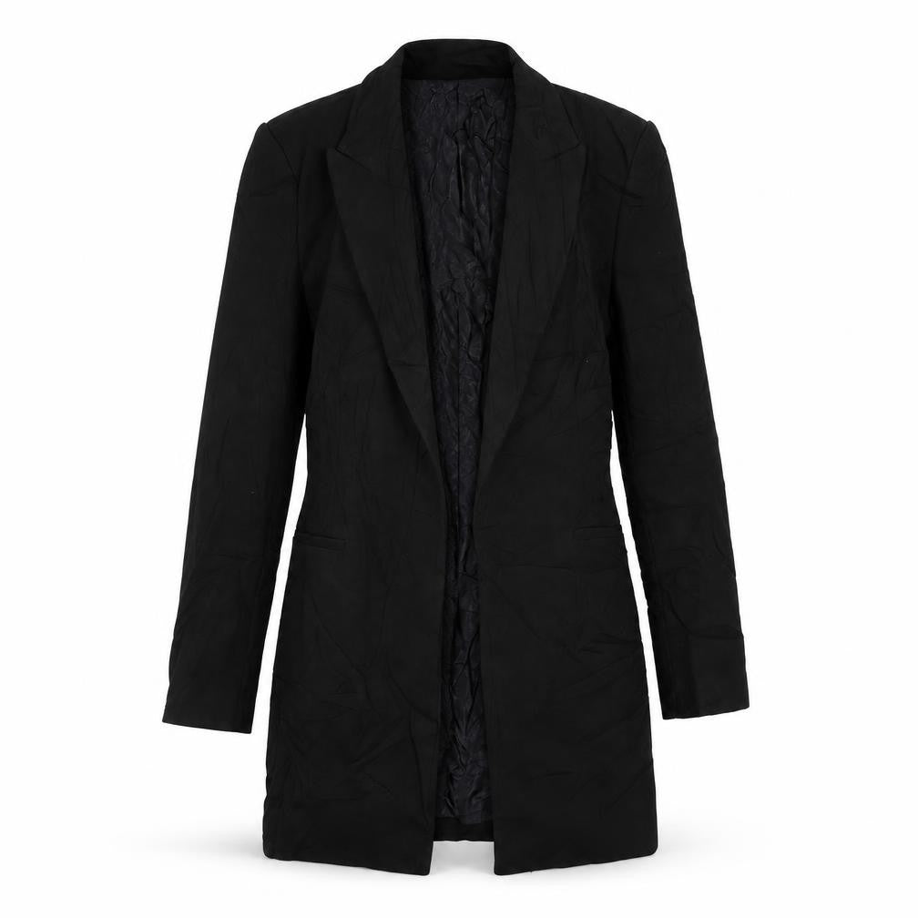 Zara Womens Black Jacket Blazer Size XS Button - Longline