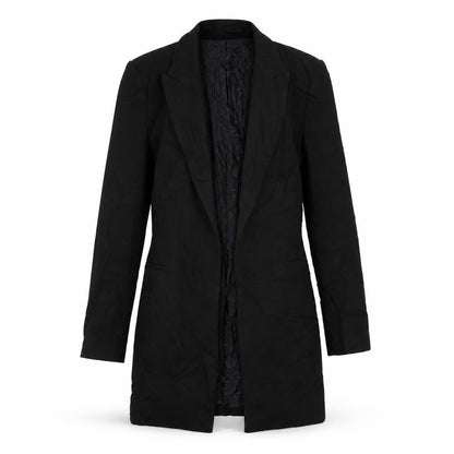 Zara Womens Black Jacket Blazer Size XS Button - Longline