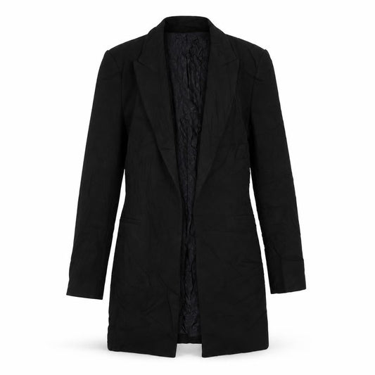 Zara Womens Black Jacket Blazer Size XS Button - Longline