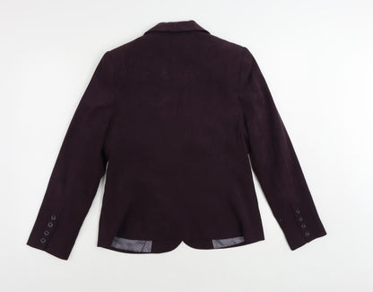 EWM Womens Purple Jacket Blazer Size 10 Button - Vintage