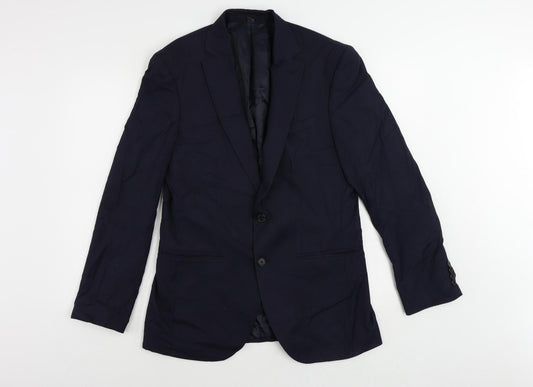 Marks and Spencer Mens Blue Polyester Jacket Suit Jacket Size 38 Regular