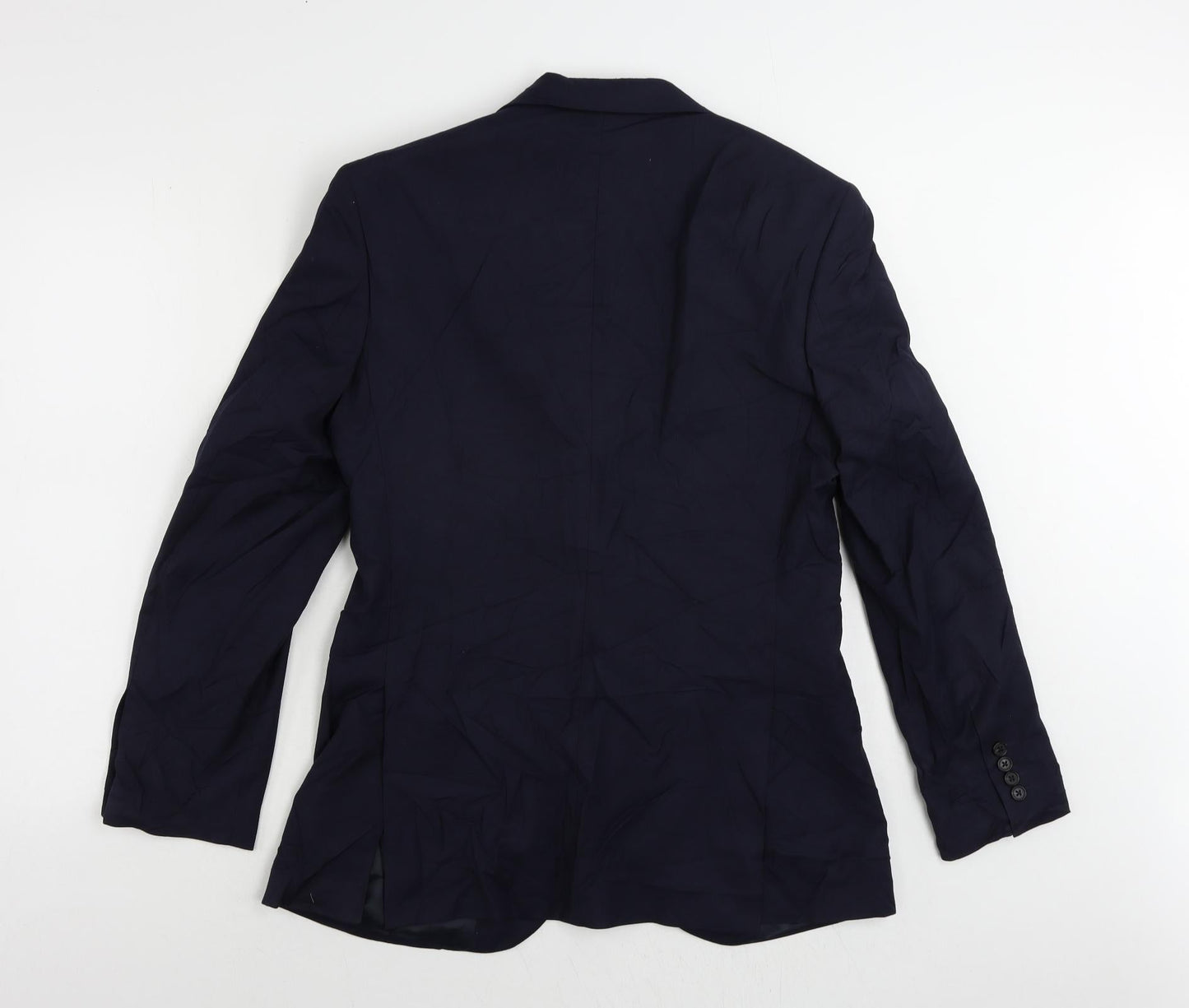 Marks and Spencer Mens Blue Polyester Jacket Suit Jacket Size 38 Regular