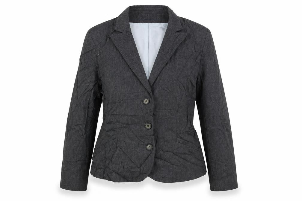 Monsoon Womens Grey Jacket Blazer Size 14 Button - Vintage