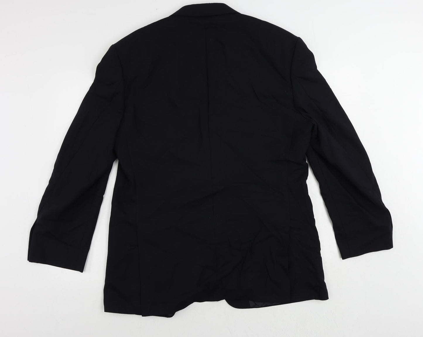 Marks and Spencer Mens Blue Polyamide Jacket Suit Jacket Size 46 Regular