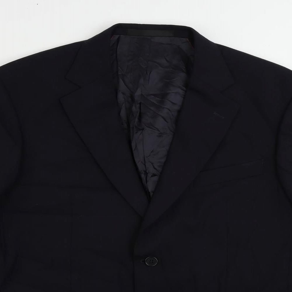 Marks and Spencer Mens Blue Polyamide Jacket Suit Jacket Size 46 Regular