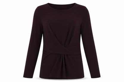 Dorothy Perkins Womens Purple Polyester Basic Blouse Size 8 Round Neck