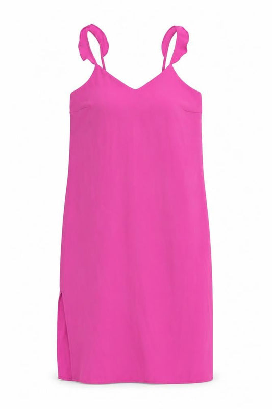 New Look Womens Pink Polyester Sheath Size 8 V-Neck