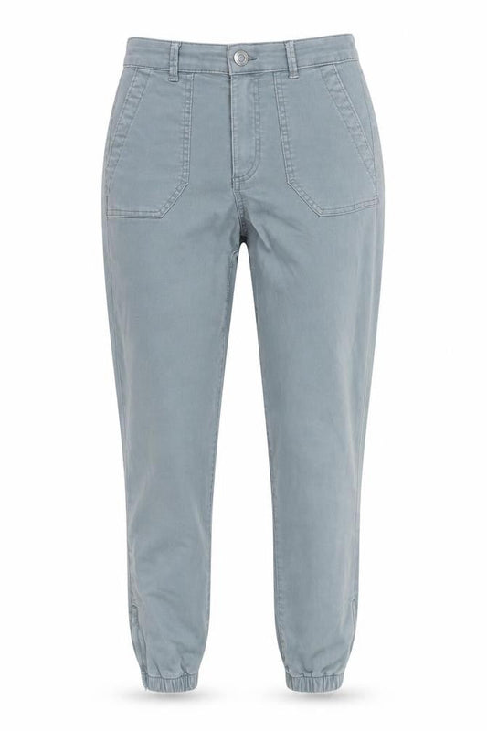 Marks & Spencer Womens Blue Cotton Tapered Jeans Size 6 L25 in Regular Zip - Ankle Zip