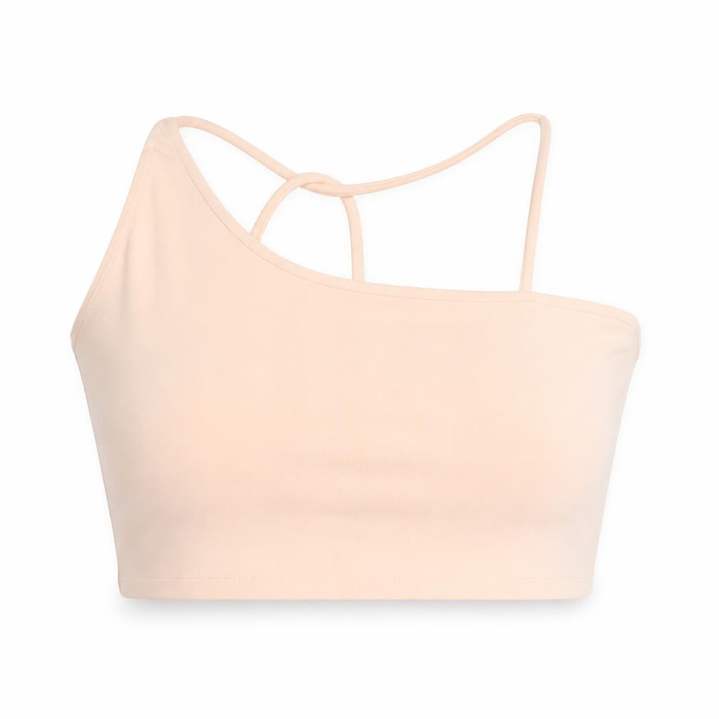 PRETTYLITTLETHING Womens Pink Polyester Cropped Tank Size 10 Square Neck