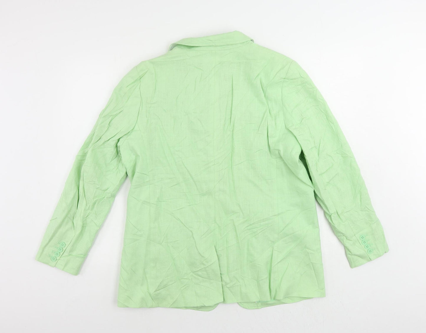 Marks and Spencer Womens Green Jacket Blazer Size 16 Button