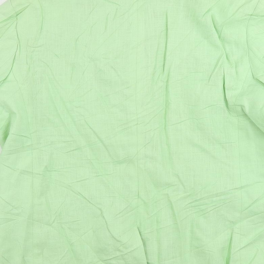 Marks and Spencer Womens Green Jacket Blazer Size 16 Button