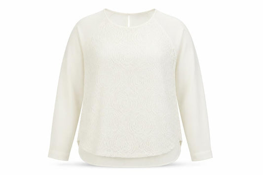 Marks and Spencer Womens White Floral Polyester Basic Blouse Size 16 Round Neck