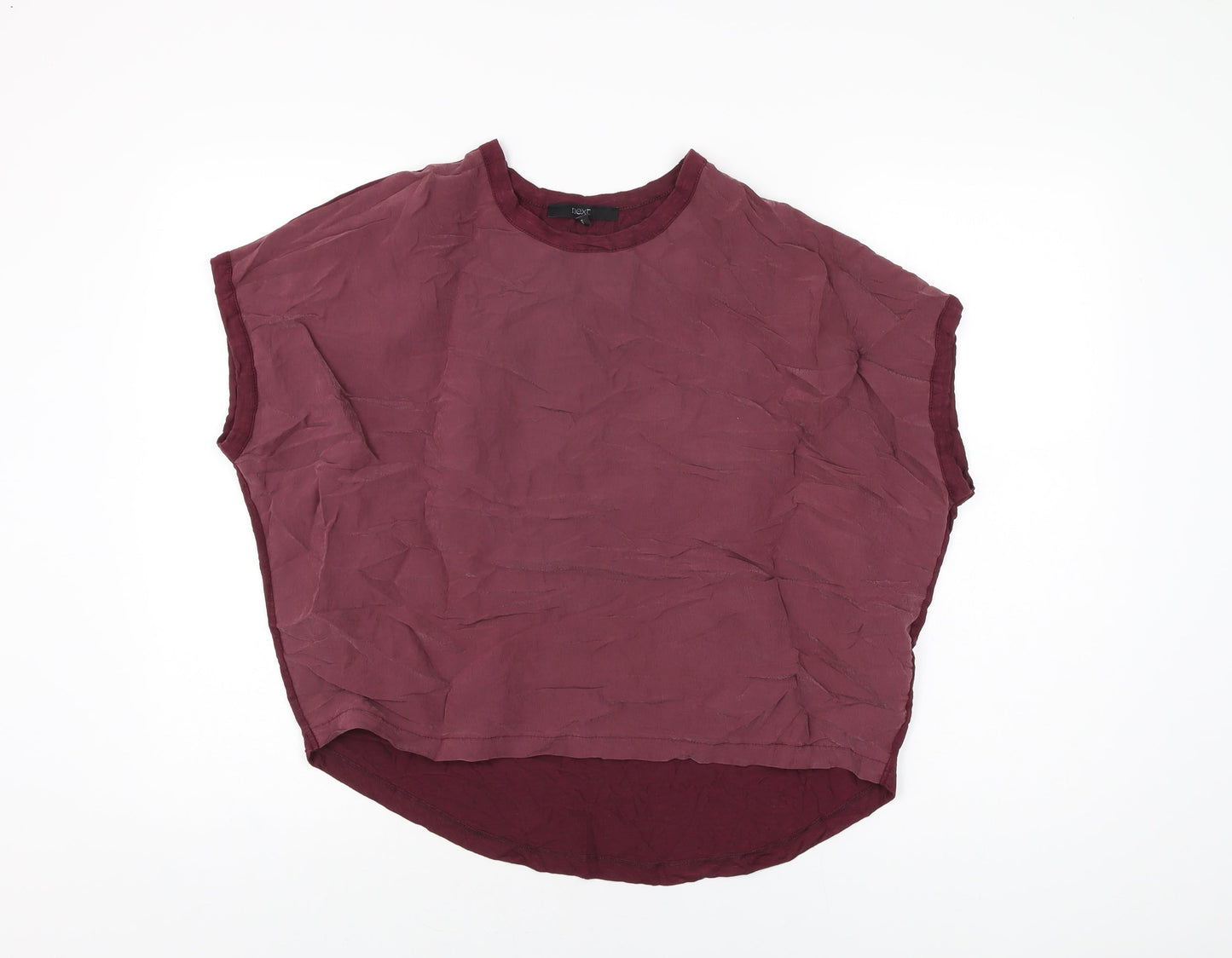 NEXT Womens Red Polyester Basic T-Shirt Size 8 Round Neck