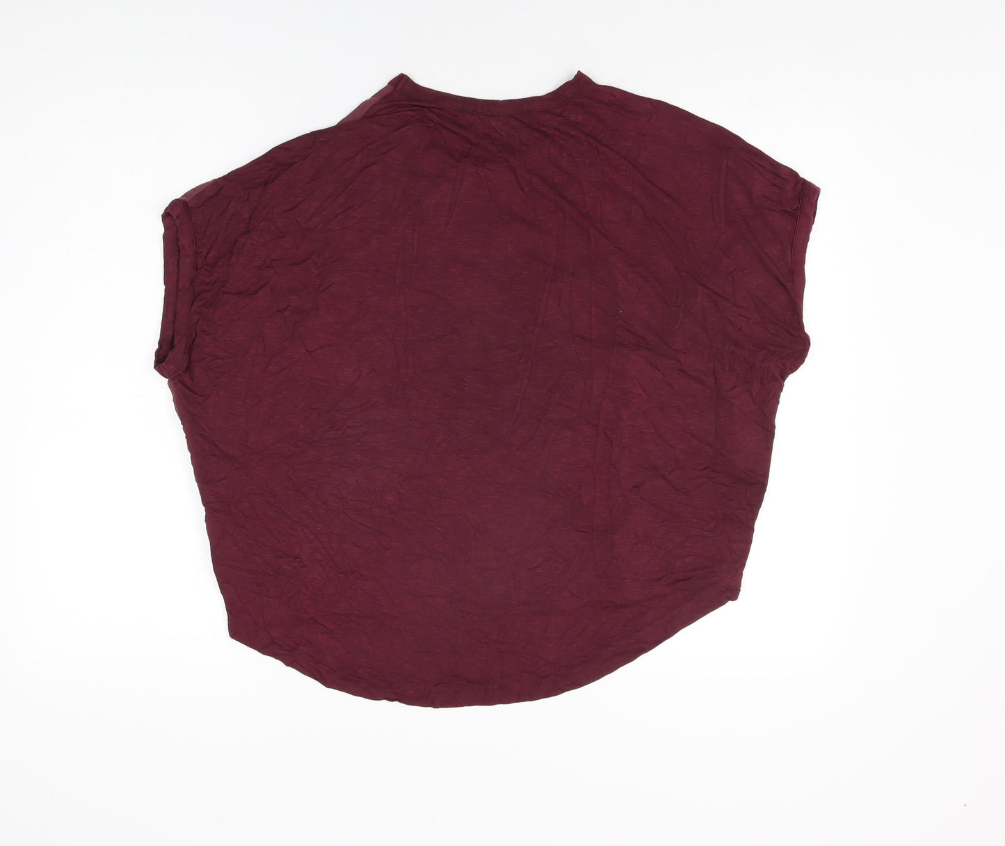 NEXT Womens Red Polyester Basic T-Shirt Size 8 Round Neck