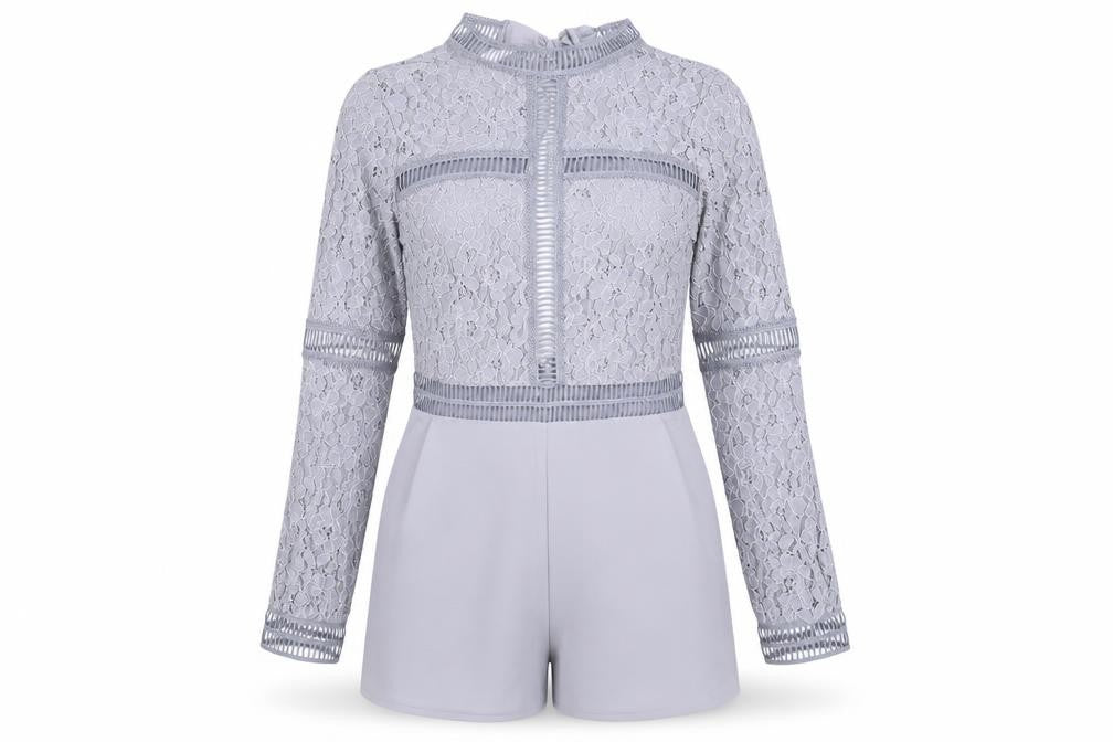 ASOS Womens Blue Cotton Playsuit One-Piece Size 10 Zip
