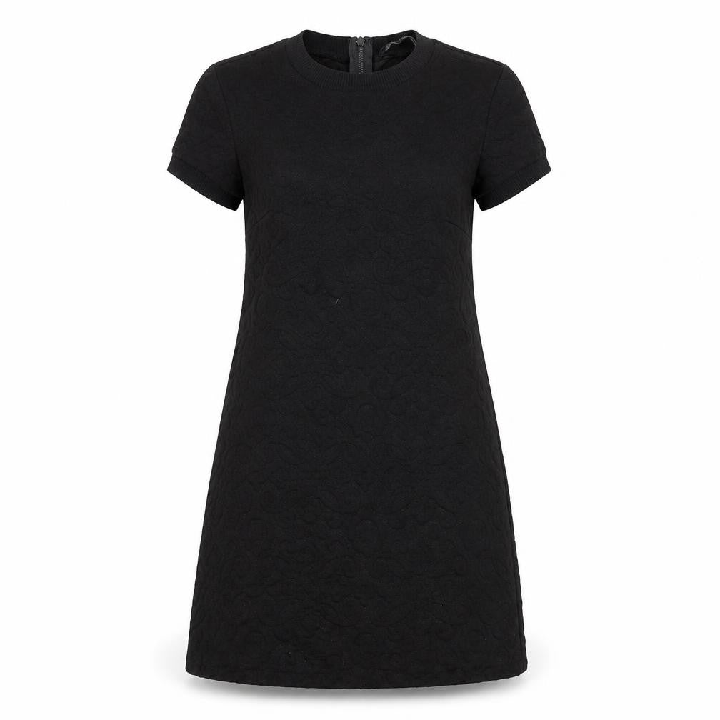 Zara Womens Black Polyester A-Line Size XS Round Neck Zip